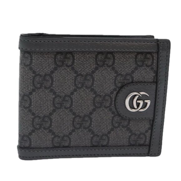 GUCCI GG Supreme Wallet PVC Gray Silver 597609 - Picture 1 of 15